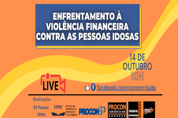 Live do Consórcio ABC aborda enfrentamento da violência financeira contra pessoas idosas