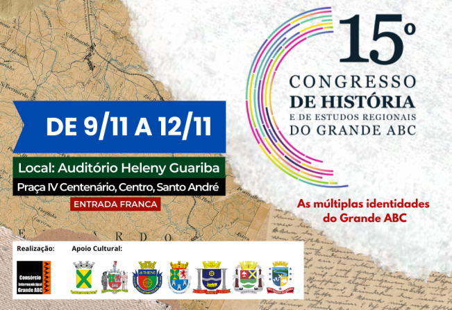 Congresso de História do Grande ABC começa na próxima quarta-feira (9/11)