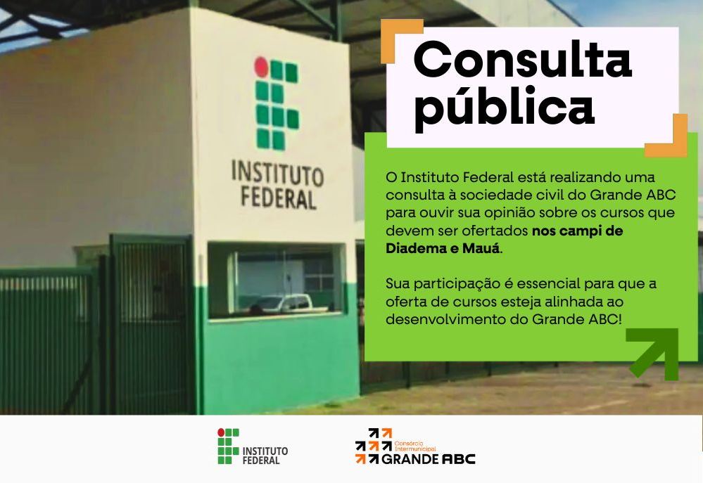 Consulta pública recebe sugestões para novos campi do Instituto Federal no Grande ABC