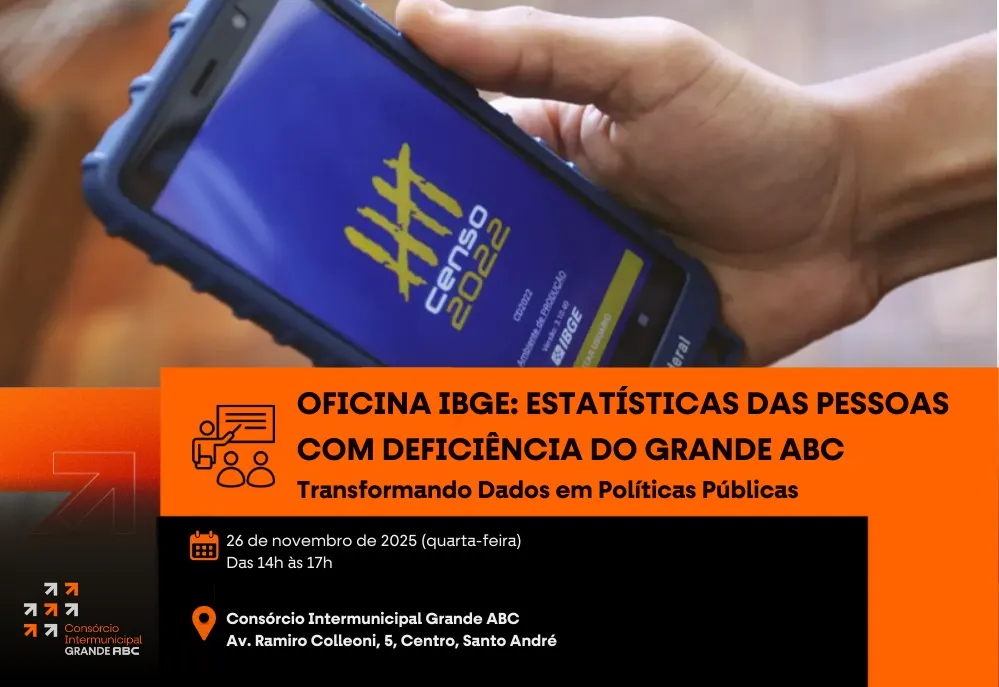 Consórcio ABC e IBGE promovem oficina técnica sobre dados das pessoas com deficiência